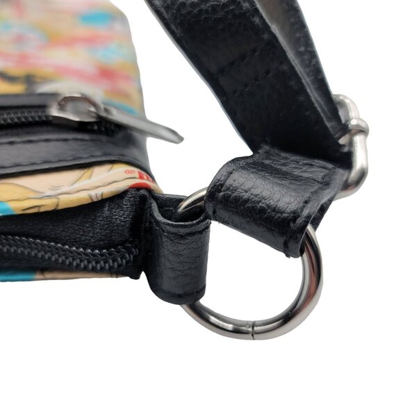 Disney Parks Retro Characters Bag Multicolor Pebbled Adj Dumbo Bambi Crossbody - Picture 8 of 10